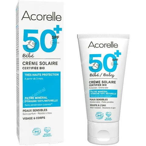 Acorelle Crema Solar Bebé SPF50+ BIO 50ml – imagen 2