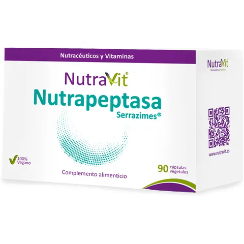 Nutravit nutrapeptasa serrazime 90 caps – imagen 2