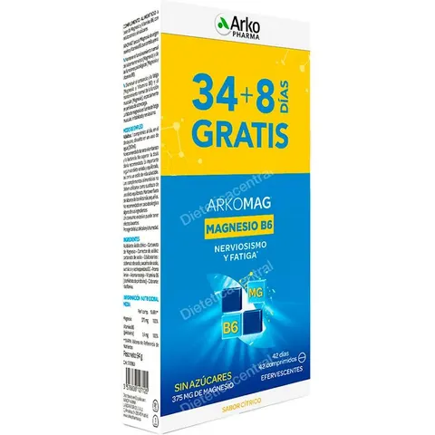 Arkopharma magnesio + vit b6 21 comp eferv 2 u – imagen 3