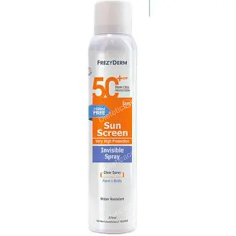 Frezyderm Sun Screen SPF50+ Invisible Spray 200ml – imagen 3