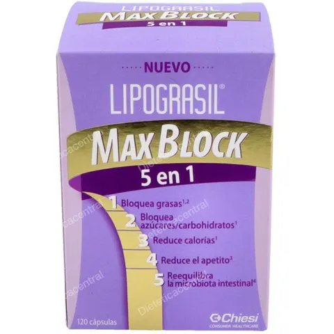 Lipograsil Max Block 5 en 1 120 cápsulas – imagen 3