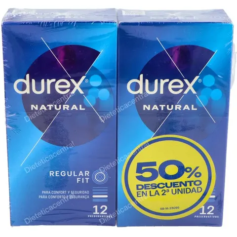 Durex profilactico duplo natural plus 2x12ud. – imagen 2