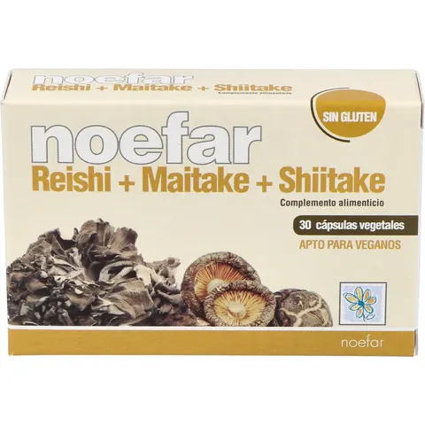 NOEFAR Reishi Maitake Shitake 30 caps – imagen 2