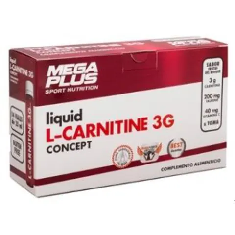 Mega Plus Liquid L-Carnitine 3G Concept 14 Viales – imagen 2