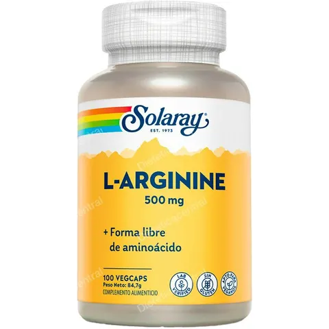 Solaray l-arginine 500mg. 100cap. – imagen 2