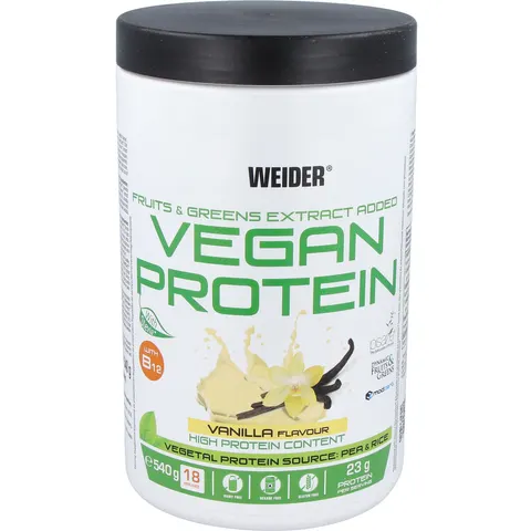 Weider vegan protein vainilla 540gr. – imagen 2