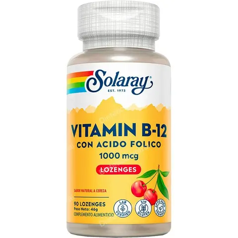 Solaray VITAMINA B12 1000mcg 90 Tabletas – imagen 2