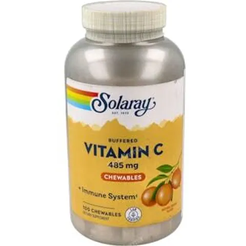 Solaray vitamina c-500 sabor naranja 100comp.mast. – imagen 2
