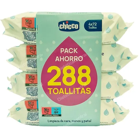 Chicco Pack Toallitas 4x72uds – imagen 3