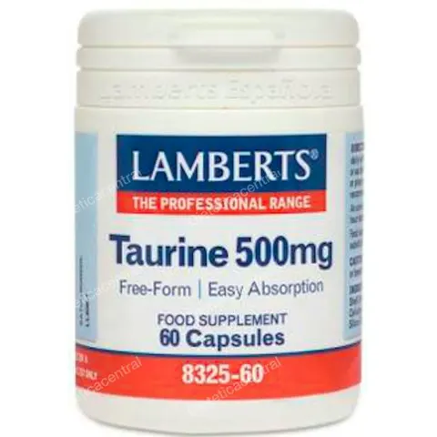 Lamberts TAURINA 500mg 60 Caps – imagen 2
