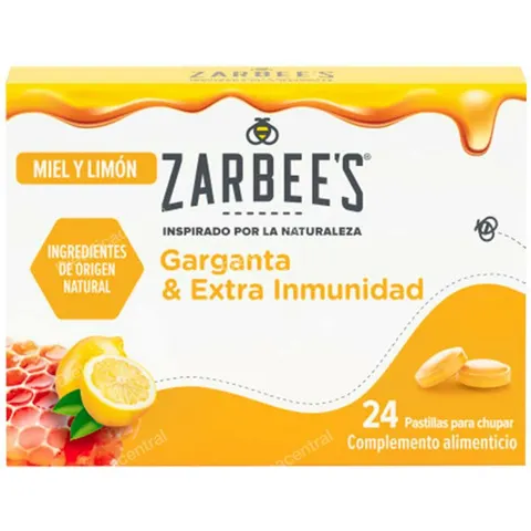 Zarbees Gargnt & Inmu Limón Miel 24 Comprimidos – imagen 2