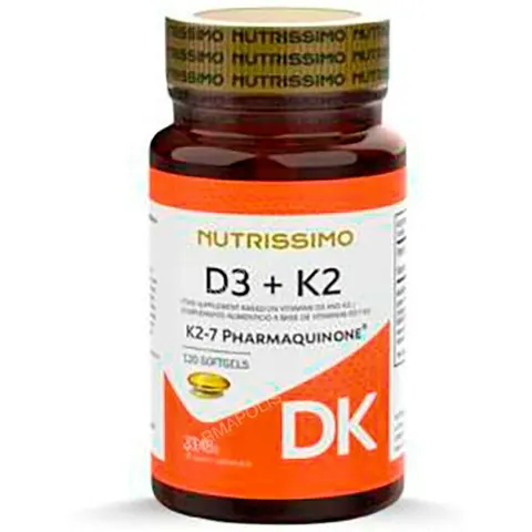 Nutrissimo d3 k2 2000ui pharmaquinone k2-t 120 cap – imagen 2
