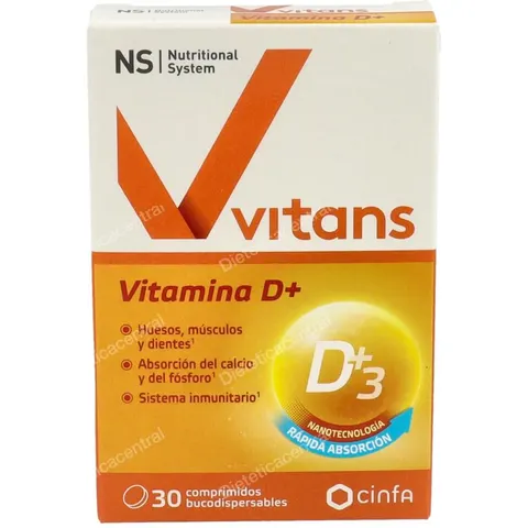 NS Nutritional System Ns Vitans Vitamina D+ 30 comp – imagen 3