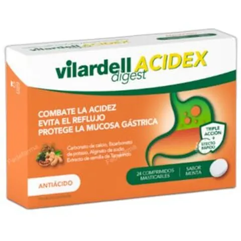 Vilardell digest acidex 24 comprimidos masticables sabor menta – imagen 2