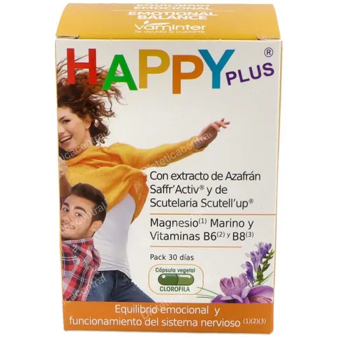 Vaminter Happy Plus Equilibrio Emocional 60 Cápsulas – imagen 2