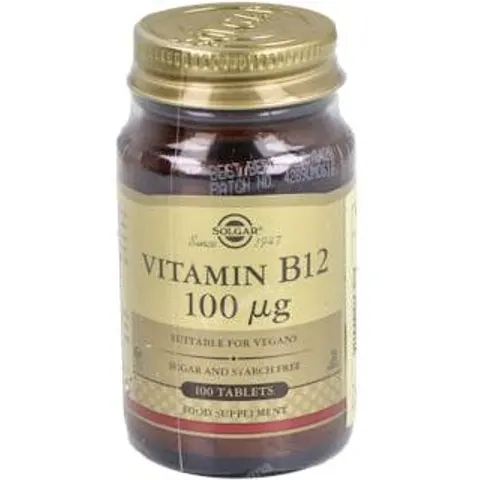 Solgar VITAMIN B12 100mcg 100 Tabs – imagen 3