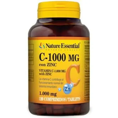 Nature essential vitamina c 1000mg+zinc 120comp. – imagen 2