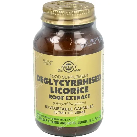 Solgar Deglycyrrhis Licorice Root Extract 60 VCaps – imagen 2