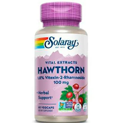 Solaray hawthorn extract 100mg 60vcap. – imagen 2