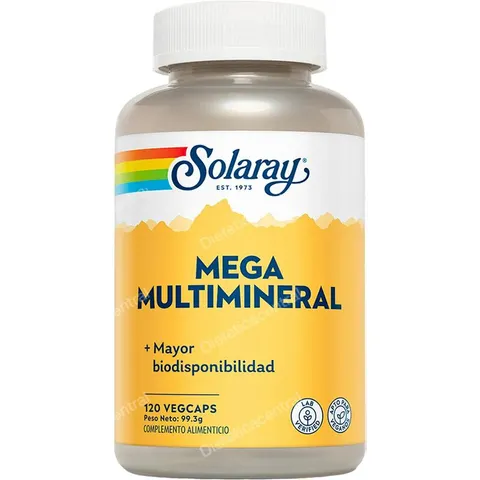 Solaray MEGA MULTI MINERAL 120 Cápsulas vegetales – imagen 3