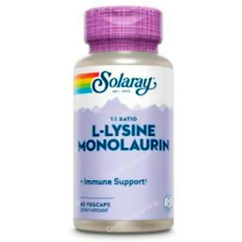 Solaray l-lysine monolaurin 60vcaps. – imagen 2