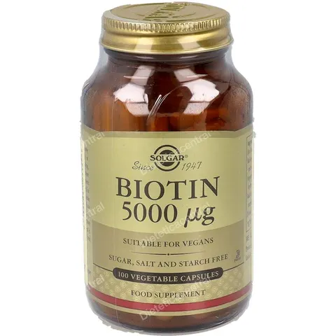 Solgar Biotina 5000 mcg 100 Cápsulas – imagen 2
