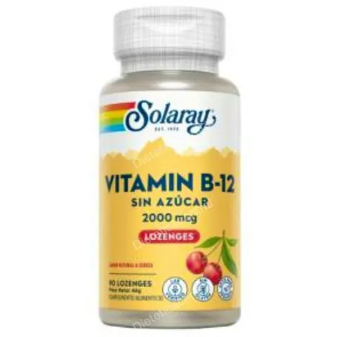 Solaray vit. b12 2000mcg. 90comp.sublingual – imagen 2