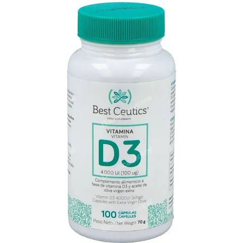 Best Ceutics Vitamina D3 4000 UI 100 Cápsulas – imagen 2