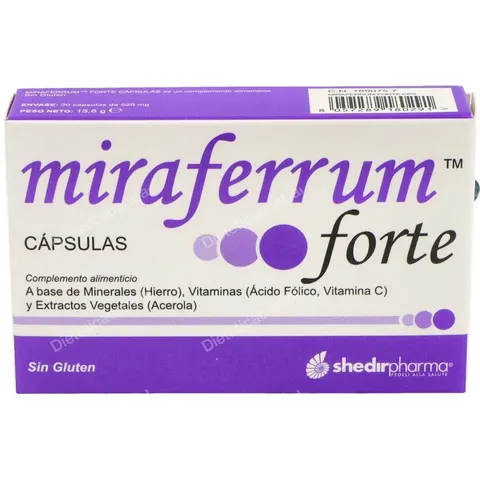 Shedir Pharma Miraferrum Forte 30 Cápsulas – imagen 2