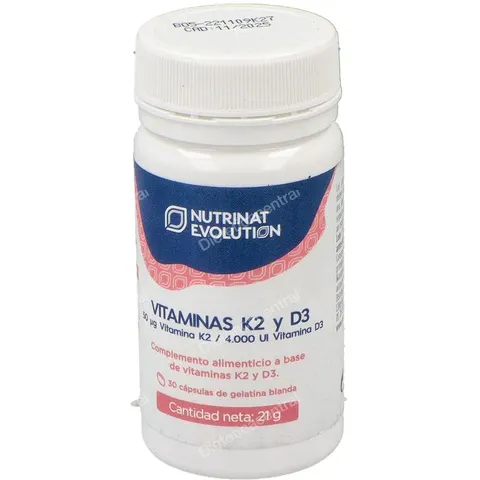 Nutrinat Evolution Vitamina K2 Y D3 30 Cápsulas – imagen 2