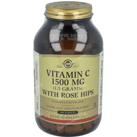 Solgar Rose Hips C 1500mg 180 Comprimidos – imagen 3