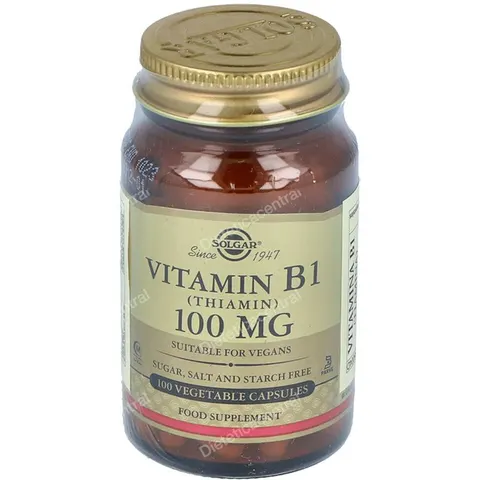 Solgar vitamina b1 100mg. 100cap – imagen 2