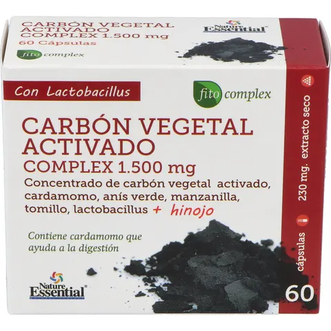 Nature essential carbon vegetal activo complex 60cap. – imagen 2