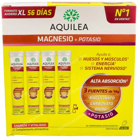 Aquilea Magnesio + Potasio 56 Comprimidos Efervescentes – imagen 3