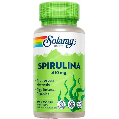 Solaray spirulina 410mg. 100cap. – imagen 2