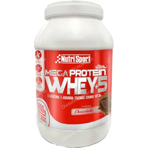 Nutrisport mega protein 5 whey chocolate 900gr. – imagen 2