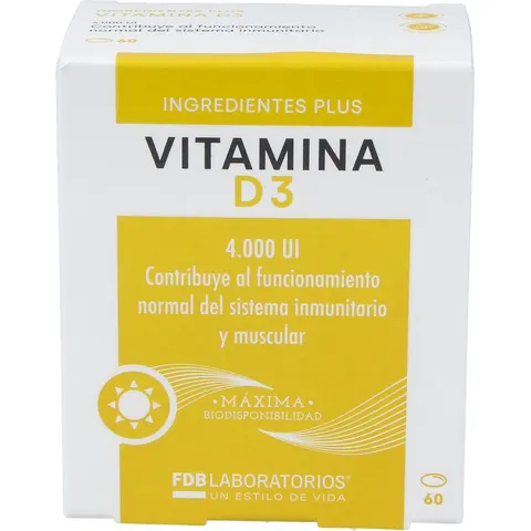 FDB Laboratorios Vitamina D3 4000 Ui 60 Perlas – imagen 2