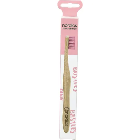 Nordics Cepillo Dental Bambú Rosa – imagen 2