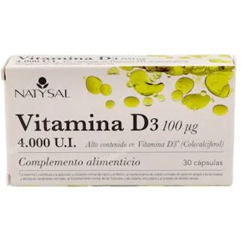 Natysal Vitamina D3 30 Cápsulas – imagen 2