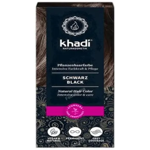 Khadi Tinte Ayurveda Negro 100g – imagen 3