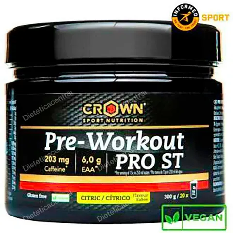 Crown Pre-Workout Pro St 300g Cítrico – imagen 2
