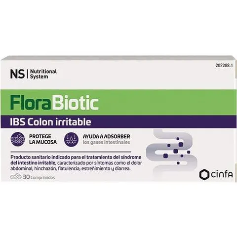 NS Nutritional System NS Florabiotic IBS Colon Irritable 30comp – imagen 2