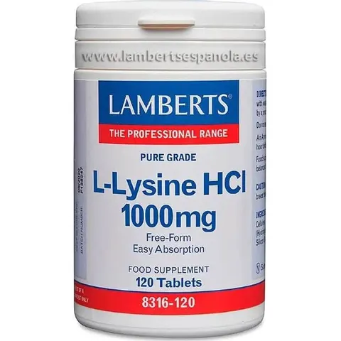 Lamberts l-lisina hcl 1000mg. 120comp. – imagen 4