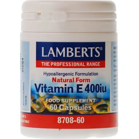Lamberts VITAMIN E 400iu 60 Caps – imagen 4