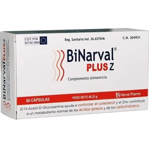 Narval pharma binarval plus z 60cap. – imagen 2