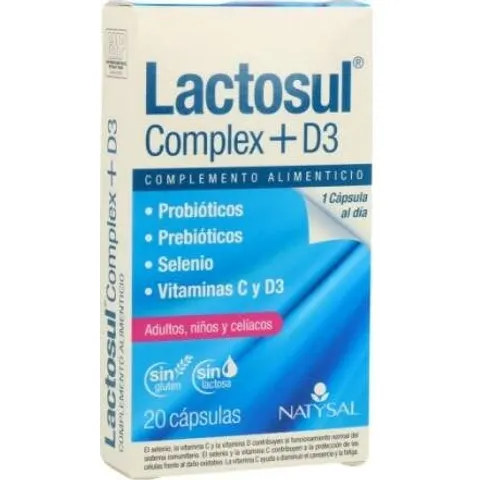 Natysal Lactosul Complex + D3 20 Caps – imagen 2