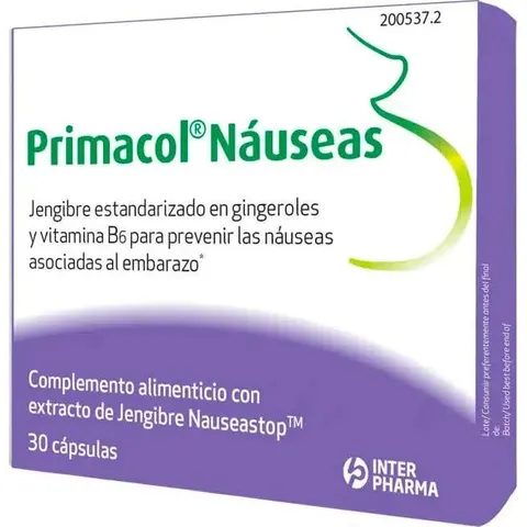 Primacol Náuseas 30 Cápsulas – imagen 2