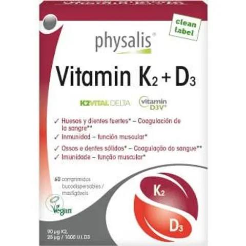 Physalis Vitamin K2 + D3 60 Comprimidos – imagen 2