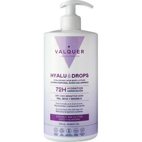 Valquer Hyaludrops Loción Corporal Coco y Algodón 700 ml – imagen 2