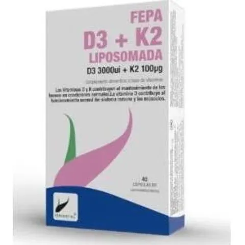 Fepadiet Vitamin D3 + K2 + Liposomada 40 Caps – imagen 3